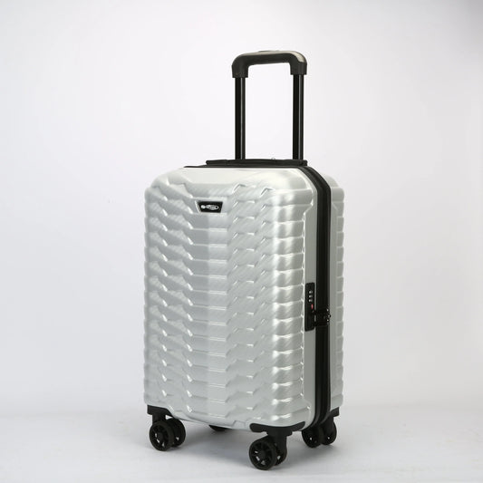 Vista laterale del trolley cabina ABS+PC, design compatto e moderno