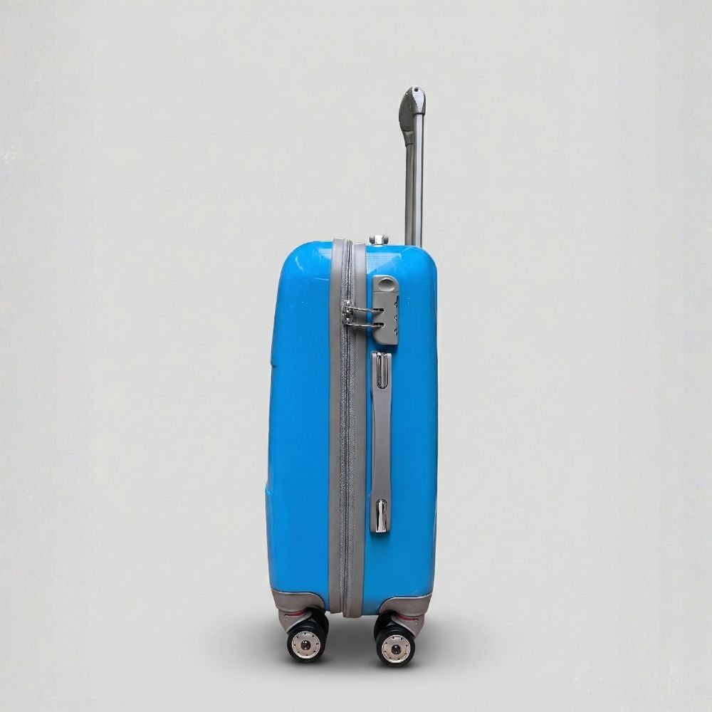 Trolley blu cabina 55x37x20 cm, bagaglio a mano spazioso per Wizz Air e compagnie low cost
