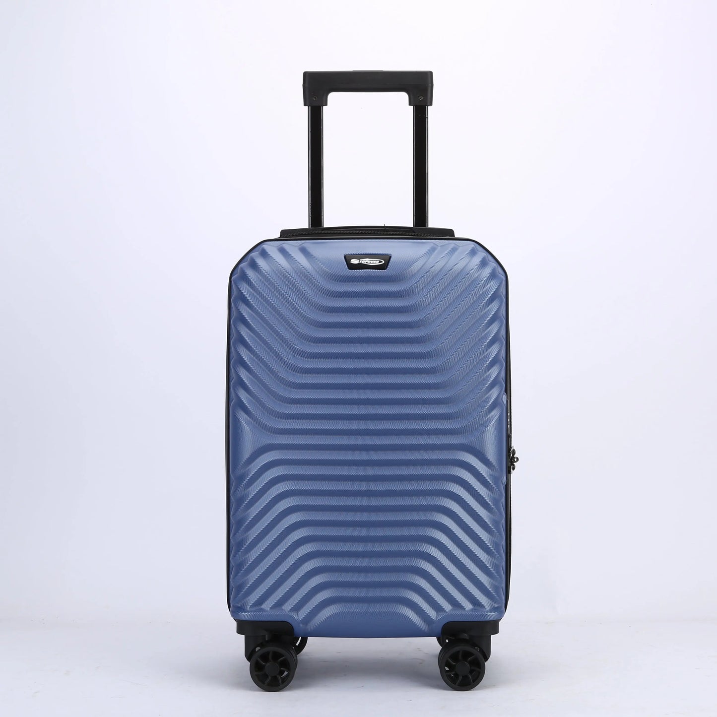 Trolley cabina rigido visto frontalmente, compatto e resistente