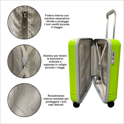 Trolley da Cabina in Polipropilene Rigido con Lucchetto TSA Stopoverstore.it