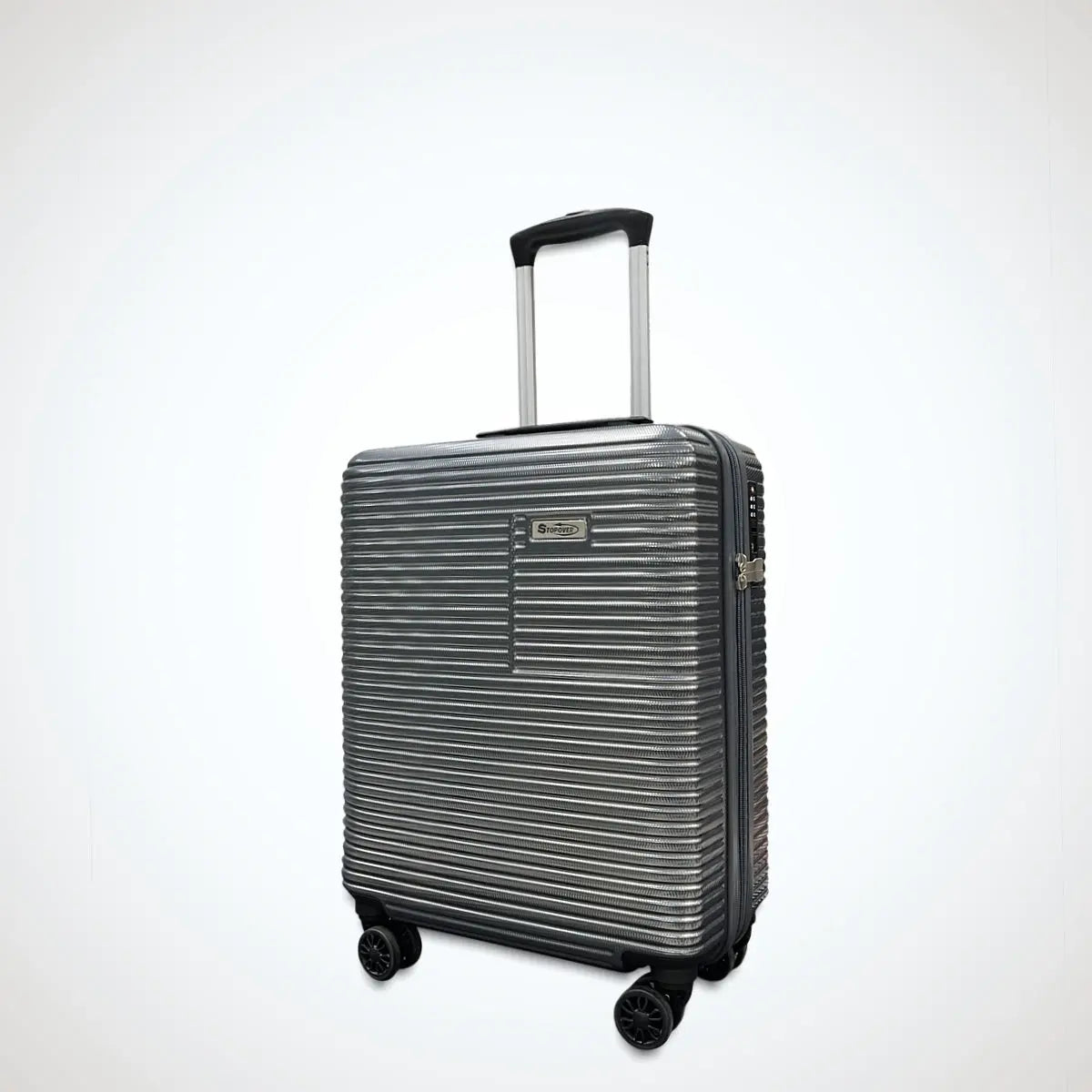 Trolley cabina Stopover in PET riciclato nero con ruote doppie 55x40x20