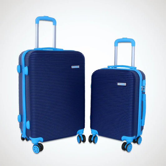 Set 2 trolley rigidi ABS da 65cm e 54cm con ruote girevoli e lucchetto tripla combinazione