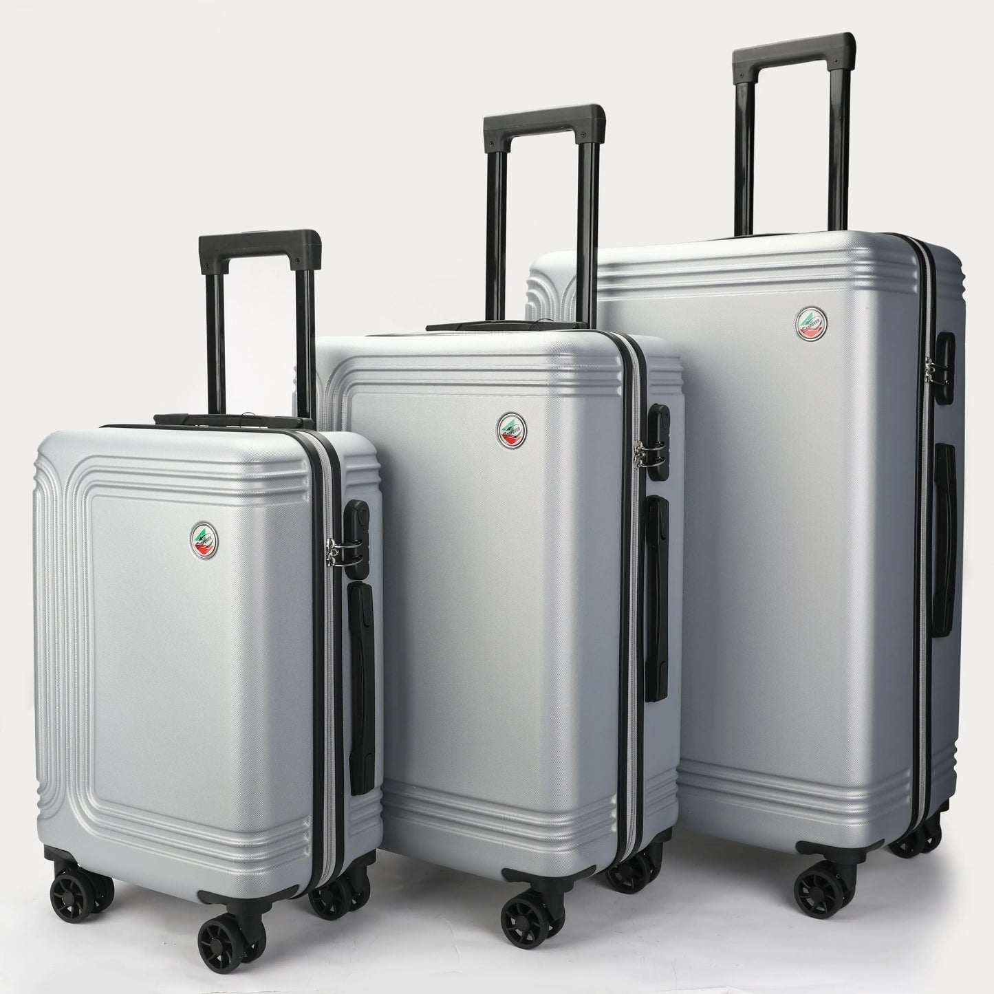 Set 3 trolley ABS Stopover rigidi nelle misure 75cm, 65cm e 55cm con ruote girevoli