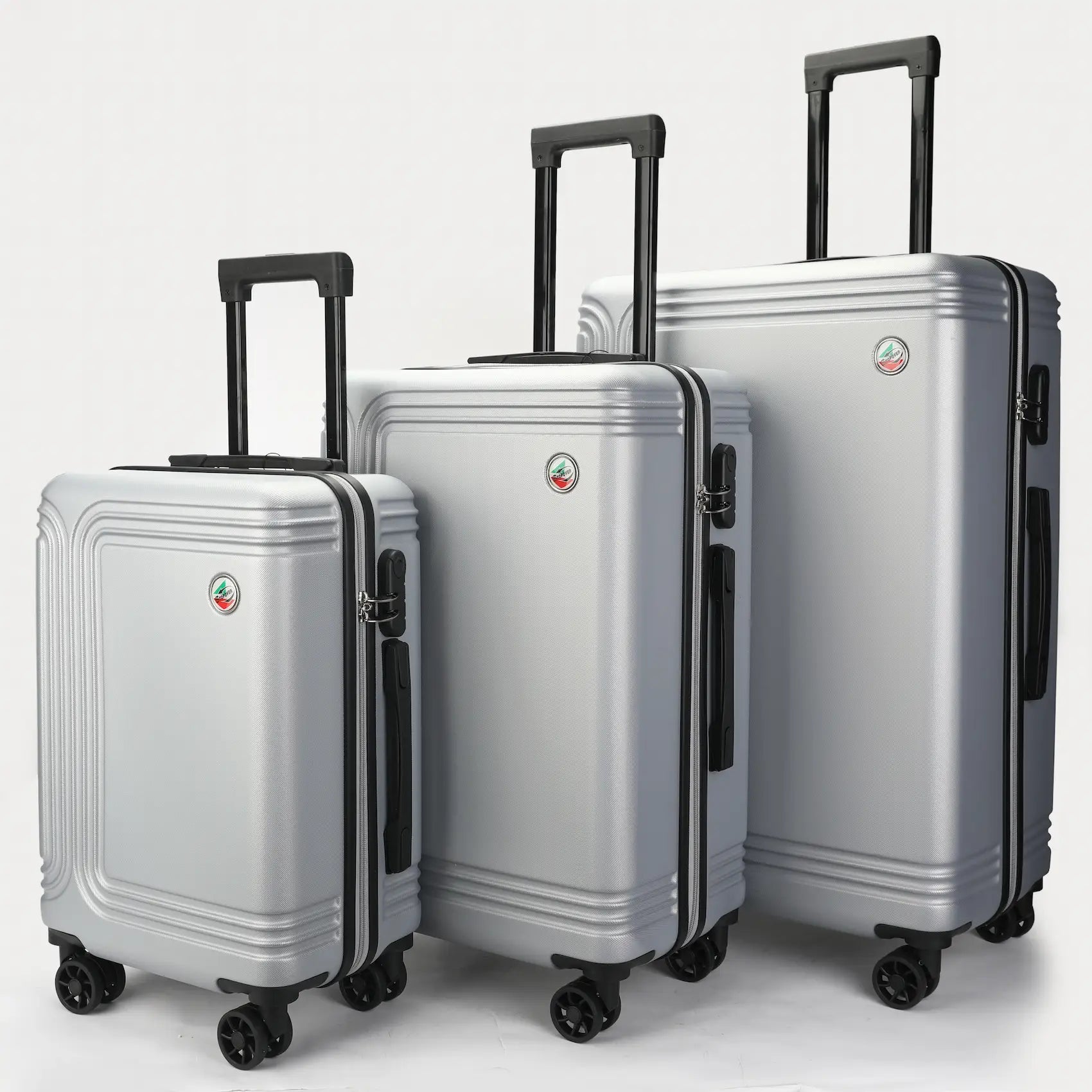 Set 3 trolley ABS Stopover rigidi nelle misure 75cm, 65cm e 55cm con ruote girevoli