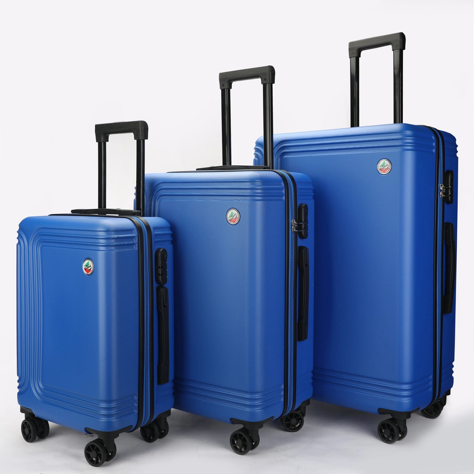 Set 3 trolley ABS Stopover rigidi nelle misure 75cm, 65cm e 55cm con ruote girevoli