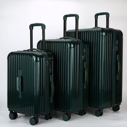 Set completo 3 trolley rigidi STOPOVER in ABS e Policarbonato colore verde.
