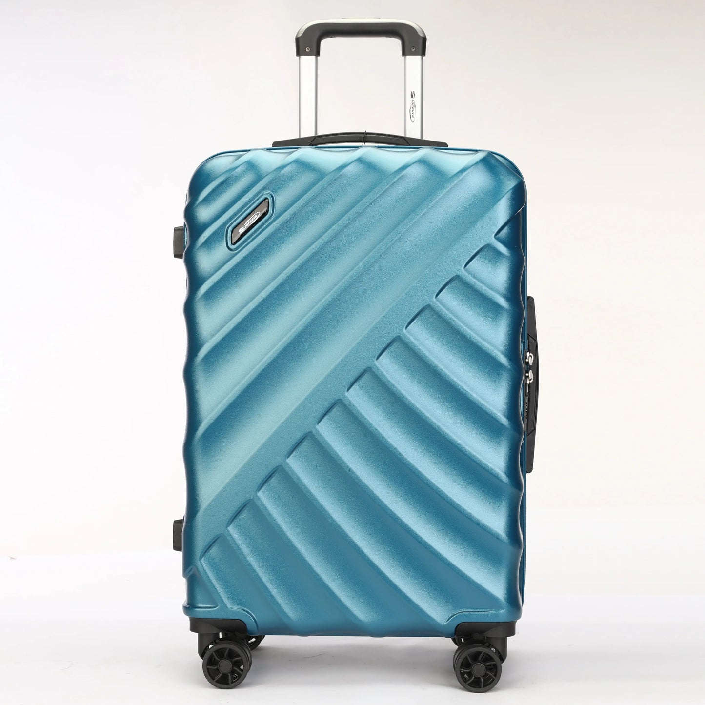 Set trolley rigidi in ABS+PC visti frontalmente, leggeri e resistenti