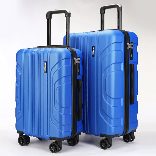Set trolley rigidi in ABS visti frontalmente, leggeri e resistenti