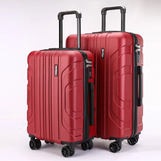 Set trolley rigidi in ABS visti frontalmente, leggeri e resistenti