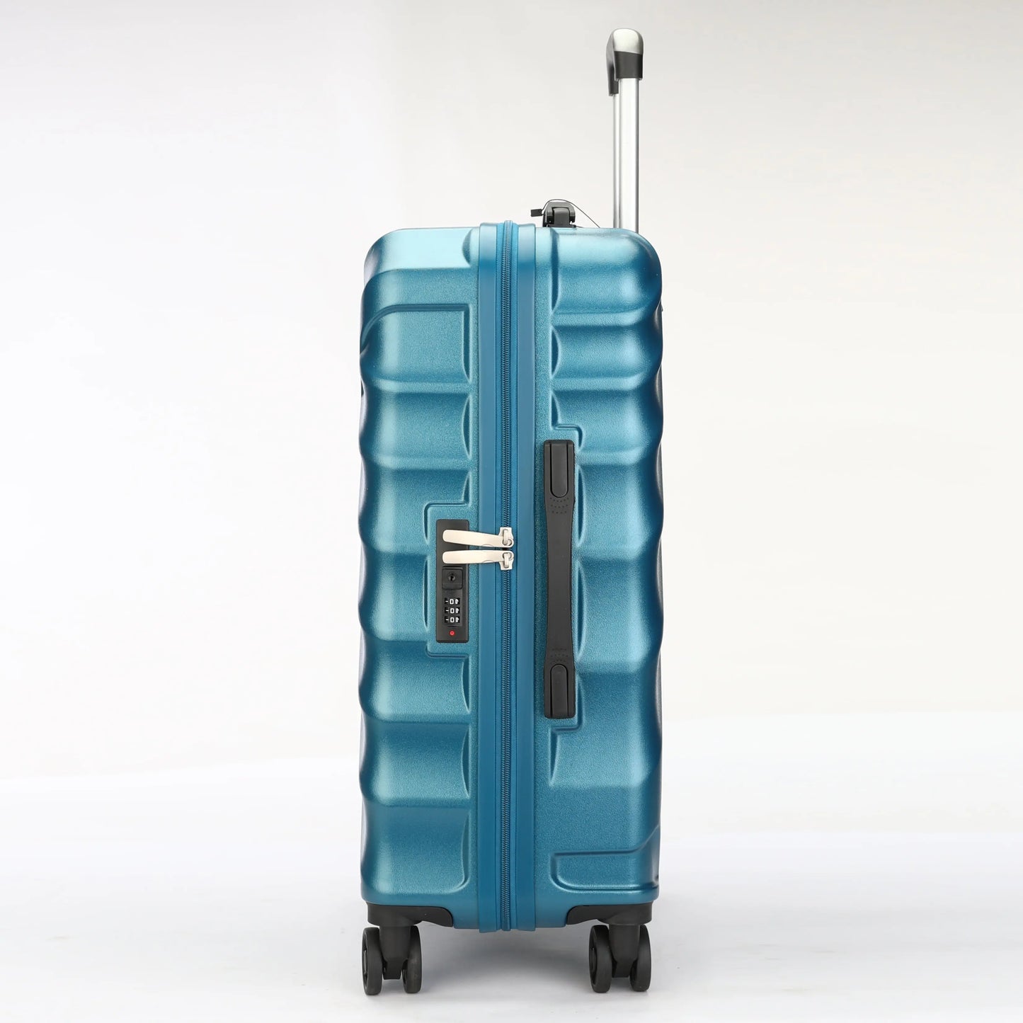 Vista laterale del trolley ABS+PC Stopover che evidenzia il design moderno e funzionale