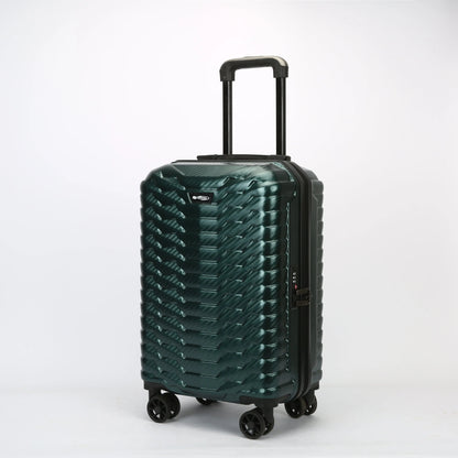 Trolley bagaglio a mano cabina visto frontalmente, leggero e resistente