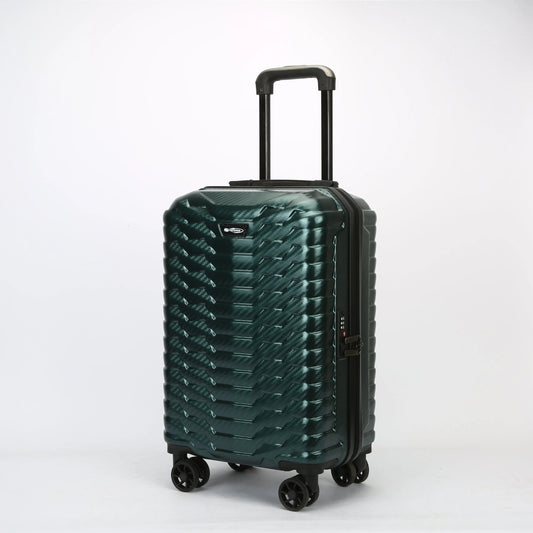 Trolley bagaglio a mano cabina visto frontalmente, leggero e resistente