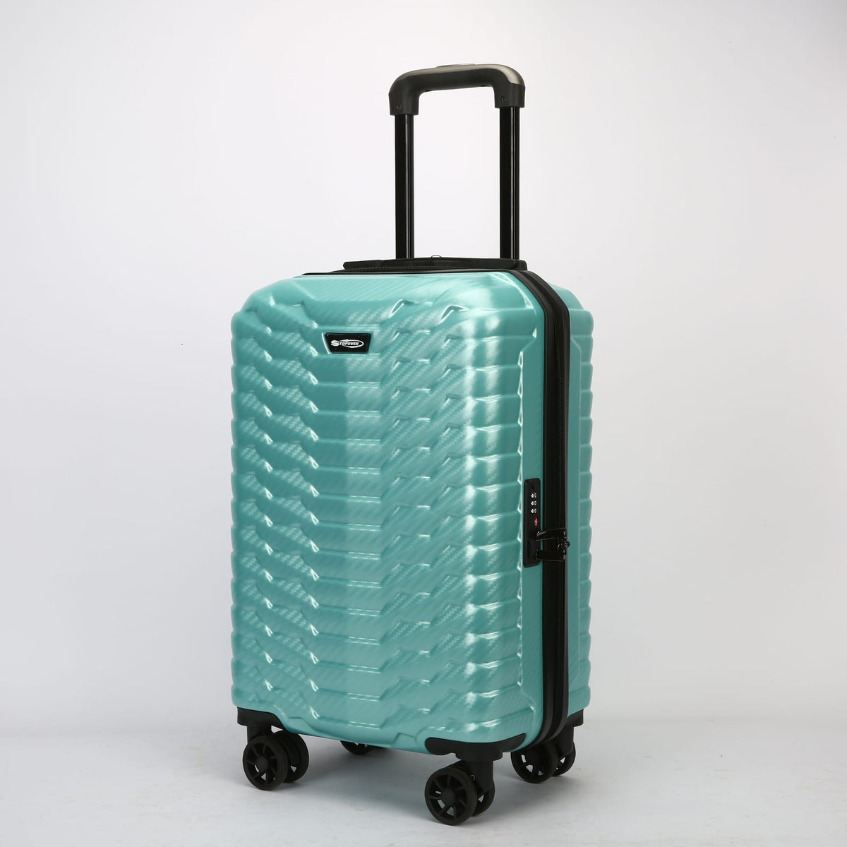 Trolley cabina Voyager azzurro 55x34x21 cm in ABS e PC con 4 ruote 360°