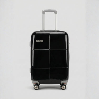 Trolley bagaglio a mano nero 55x37x20 cm compatibile Ryanair Priority, rigido in ABS/PC.