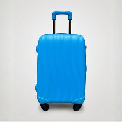 Trolley cabina blu in ABS 55x38x21 cm, valigia rigida elegante e robusta per viaggi di lavoro e vacanze