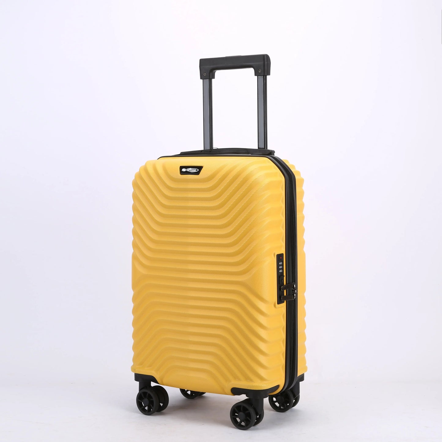 Trolley cabina rigido visto frontalmente, compatto e resistente