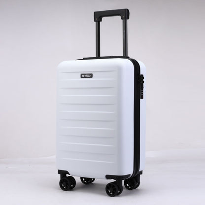 Trolley da viaggio giallo vaniglia pastello, bagaglio a mano leggero in ABS dal design moderno