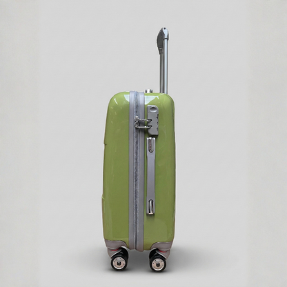 Valigia rigida verde in materiale ABS e Policarbonato resistente agli urti