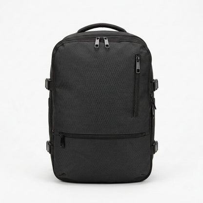 Zaino bagaglio a mano colore nero 43x29 cm espandibile per Ryanair e EasyJet con scomparto PC.